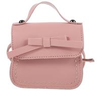 Kisangel Bowknot Crossbody Bag Mini Pink PU Messenger Purse | Large Capacity, Stores Coins and Bus Tickets, Comfortable Fabric, Gift for Little Daily Use