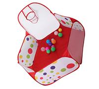 Kisangel Boy Girl Ocean Ball Pit Tent with Basketball Hoops Indoor Folding Game Pool Color Recognition Counting Playset for Boys Girls with Mixed Color Balls