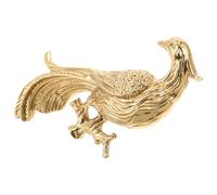 Kisangel Brass Phoenix Cabinet Pull Handles Left Side, Decorative Bird Drawer Knobs for Bedroom Dresser, Kitchen Cupboard, Shoe Cabinet Furniture Hardware