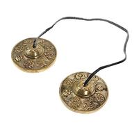 Kisangel Brass Tingsha Cymbals Set for Meditation Hand Percussion Instrument Straps Small Finger Cymbals for Adult Yoga and Spiritual Practices