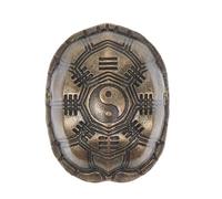 Kisangel Brass Turtle Shell Sculpture Taoist I Ching Ornament Feng Shui Divination Charm Artistic Home Decor Symbolizing Earth Humanity and Peace Collectors