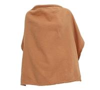 Kisangel Breastfeeding Nursing Cover for Mother, Soft Cotton Nursing Apron with Privacy Shield, Camel Colour, Lightweight Baby Feeding Cover for Travel and Outdoors