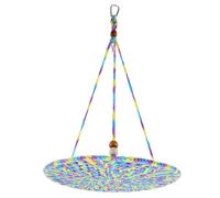 Kisangel Breathable Cotton Rope Reptile Hammock Swing Hanging Bed for Lizards Bearded Dragons Geckos Pets Rest Play Climb Washable Summer