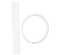 Kisangel Buddhist Singing Bowl Mallet 8.5cm White Synthetic Leather Ring, Universal Tibetan Crystal and Sound Bowl Striker for Meditation and Sound Therapy