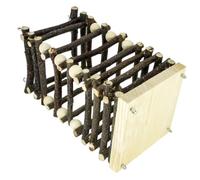 Kisangel Bunny Stand Rabbit Feeder Dutch Wooden Holder Hollow Develop Slow Eating Habit Easy to Clean