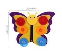 Kisangel Busy Board Button and Zipper Learning Non-woven Cloth Educational Montessori Skills Practice for Boys and Preschool Life Skills Development