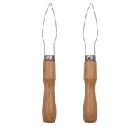 Kisangel Button Hook Tool for Easy and Quick Buttoning 2pcs with Wooden Handle Versatile Design for Seniors and Disability, for Professional and DIY Clothing Projects