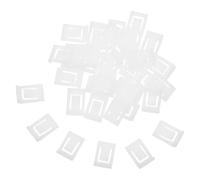 Kisangel Cabinet Door Hinge Angle Restrictor Clips 50pcs White Plastic Door Stop for Hinge in Bathroom Cabinets