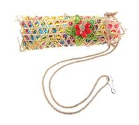 Kisangel Cage Parrot Chewing Toys Beautiful Bamboo Net Toys for Birds for Foraging Molar Care Random Color