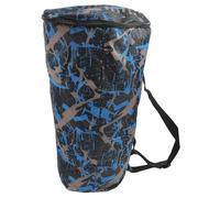 Kisangel Camouflage Blue African Drum Bag Oxford Cloth Music Instrument Storage with Smooth Zipper for Drummers The Go Compact Design for Easy Carrying