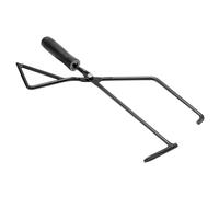Kisangel Camping Charcoal Tong with Beech Wood Handle Fire Pit Log Grabber for Barbecue and Outdoor Fireplace Lightweight BBQ Grill Tongs for Safe Wood and Charcoal Handling in Camping