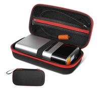 Kisangel Car Air Compressor Case Oxford Fabric Tire Inflator Storage Bag Portable Air Pump Organizer with Red Zipper Compact Protective Carrying Case
