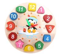 Kisangel Cartoon Penguin Teaching Puzzle for Lightweight Educational Clock for Understanding Analog Digital Interactive Parent Play