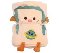 Kisangel Cartoon Plush Nap Blanket for Office Home Comfortable Throw Blanket for All Seasons Soft Fleece Design for Stroller Car Seat Travel Dinosaur
