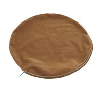 Kisangel Cat Heating Pad Cover Replacement Brown Cotton Round Cushion Durable Bite Resistant Washable Cover for Pet Electric Heating Mat Protects Pets From Overheating Winter