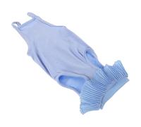 Kisangel Cat Surgical Suit for Post-Op Care, Breathable Blue Kitten Bodysuit M (6-9 Lbs) Medical Spay Shirt for Abdominal Wounds and Skin Protection