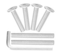 Kisangel Cat Tree Replacement Parts Fully Threaded Flat Head Socket Screws 7Pcs Adjustable Cat Climbing Frame Bolts with Wrench Pet Scratcher Accessories