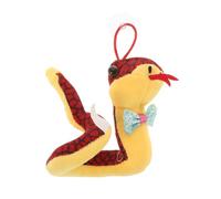 Kisangel Chinese Zodiac Snake Plush Doll Red Hanging Pendant for Spring Festival Decorations Year Snake Mascot Soft Symbolizing Prosperity and Wisdom