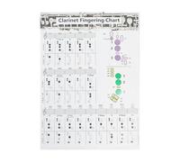 Kisangel Clarinet Chord Chart Poster for Beginners, Useful Fingering Practice Guide on Coated Paper, Music Note Chart for Clarinet Learning and Wind Instrument Study