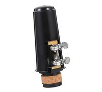 Kisangel Clarinet Mouthpiece Ligature and Cap Woodwind Instrument Accessories Black Protective Cover Easy Installation for Clarinet Players