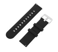 Kisangel Classic Silicone Watch Band Replacement Strap for S Watches Smooth Comfortable Skin-friendly Retro Style in Black Lightweight and Easy to Clean