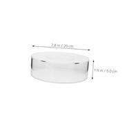 Kisangel Clear Acrylic Fillable Cake Stand Transparent Round Riser with Pillar Base DIY Decorative Display for Wedding Birthday and Dessert Presentation