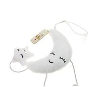 Kisangel Cloud and Moon Plush Hanging with Wind Chimes for Boy Girl and Soft Cartoon Rattle for Strollers Cribs and Car Seats
