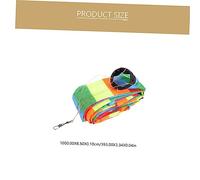 Kisangel Colorful Kite Tail Accessory Long Flexible Cloth Ribbon for Outdoor Kite Flying with Easy Install Connector Bright Decorative Streamer for DIY End Vibrant Rainbow Design
