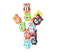 Kisangel Colorful Wooden Owl Shaped Building Blocks for Cognitive Stacking Enhancing Hand Eye Coordination Logical Thinking and Social Skills Development Safe Smooth Texture for Boys and