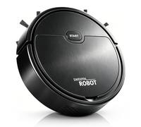 Kisangel Cordless the Robot 1200mah with Cleaner Vacuum Battery, Mop and Obstacle Avoidance, Small Black Plastic Sweeping Cleaning Dust and Small Garbage Floor for Home