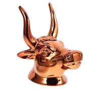 Kisangel Creative Ox Head Shaped Guitar Hanger Wall Mount with Iron Abs Material Protective Ukulele Rack for String Instruments Space Saving Design for Home Display