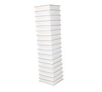 Kisangel Creative Paper Floor Lamp Shade Cover Premium Paper Material Softens Light for Eye Protection Nordic Minimalist Style for Bedroom Living Study Beige Square Strip Design