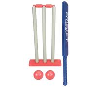 Kisangel Cricket Set Bat, Ball and Stumps, Outdoor Indoor Sports Base, Colorful Box, Family Fun Cricket Game for