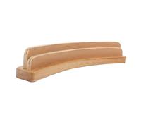 Kisangel Curved Wooden Playing Card Holder Stand Solid Wood Organizer Rack for Bridge Pinochle Hand and Foot Games Photo Display with Non Slip Base