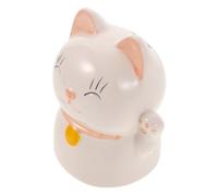 Kisangel Cute Ceramic Lucky Cat Piggy Bank Mini Money Savings Jar Handpainted Porcelain Coin Box for Boys Home Office Decor
