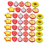Kisangel Cute Fruit Shaped Erasers for Portable TPR Material Pencil Erasers Bulk for School Party Favors Rewards and Gift Bags with Apple Papaya Strawberry Pomegranate Dragon Fruit Designs
