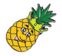 Kisangel Cute Pineapple Fruit Enamel Lapel Pin Brooch for Women, Alloy Metal Material, Resistant to Deformation, Decorative Accessory for Backpacks and Hats on Pineapple Shirt Day