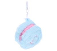 Kisangel Cute Plush Coin Purse, Round Mini Wallet with Zipper and Hanging Clasp, Soft and Compact Kawaii Bag for Coins, Earphones, and Keychains, Portable Backpack Accessory