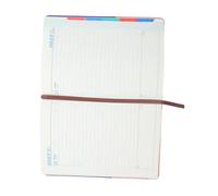 Kisangel Daily Planner A5 Soft Faux Leather Cover Notebook with Quick Planning and Full Year Date Coverage, Colour Blocked Pink Design for Business Agenda and Appointment Schedule