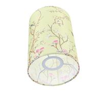 Kisangel Decorative Cylinder Lamp Shade with Floral Print Fabric Lampshade Cover for Table Floor Bedside Pendant Lights Easy to Install and Clean Modern Straight Drum Design Height