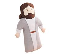 Kisangel Decorative Jesus Doll Plush Pillow with Fine Details and Excellent Workmanship, Soft Cloth and PP Cotton Material, for Hotel and Coffee Shop Home Decoration