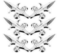 Kisangel Decorative Post Finials Easy to Maintain and Security Enhancing Features 6pcs Stainless Steel Lawn Decorations for Garden Fence for Outdoor Fence and Gate Posts