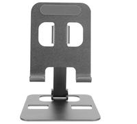 Kisangel Desktop Foldable Phone Bracket Aluminum Alloy Adjustable Tablet Holder for Office and Travel with Space Gray Coating