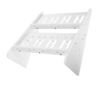 Kisangel Desktop Mobile Phone Holder Stand for 8 Phones with 2-tier Design, Stable and Adjustable Plastic Organizer Compatible with Smartphones and Tablets, for Live Streaming and Online