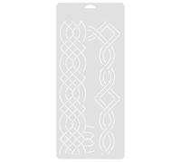 Kisangel DIY Quilting Template Sewing Ruler with Professional Designs, Easy to Use Pp Patchwork Ruler for Sewing and Quilting Accessories in White