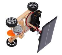Kisangel DIY Solar Electric Car Wooden Stem Kit, Handmade Creative Engineering, Circuit Science Building Set for, Educational Solar Power Kit for Learning and Experimentation