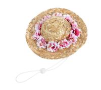 Kisangel Dog Hat Summer Woven Hat for Dog for Beach Party Outdoor Walks Random Style