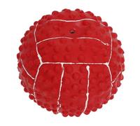 Kisangel Dog Latex Squeaky Chew Toy Ball, Bite-resistant Interactive Molar Supply for Oral Cleaning, Sturdy Red Rubber Toy Suitable for Teething Puppies and Adult Dogs