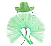 Kisangel Dog Saint Patrick's Day Costume Tutu Skirt Hat Set Pet Cosplay Skirt Irish Theme