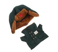 Kisangel Doll Army Outfit with Winter Coat and Hat Soft Polyester Clothes for Stuffed Animals and Dolls Military Uniform for Dress Up Gift Ready for Birthdays and Holidays